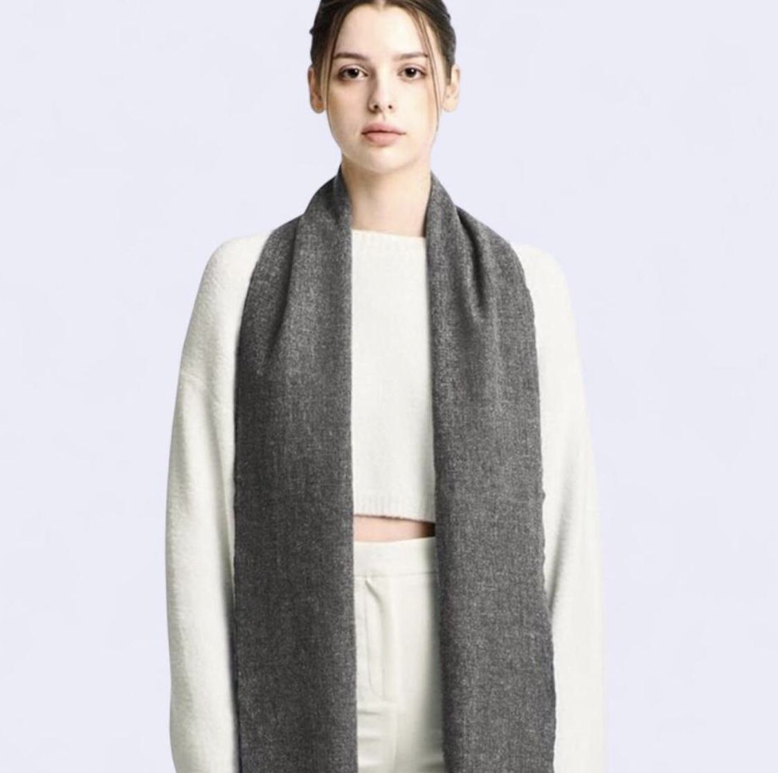 Women's Grey Scarf-wraps Bloggers Favorite 70”x37”