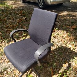 TWO ADJUSTABLE OFFICE CHAIRS 