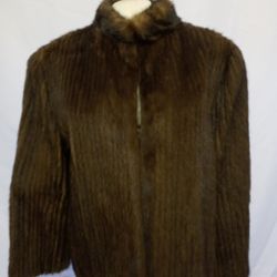 SAGA MINK CORDED MINK FUR JACKET - Size. L