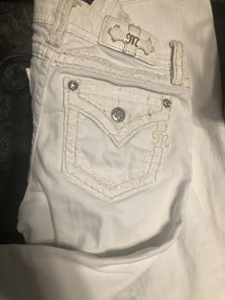 Girls Miss Me Pants White Sz 25 Never Worn 