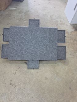 Felt puzzle board  6 drawers. Slanted  stand and cover- 2 in 1 portable mat