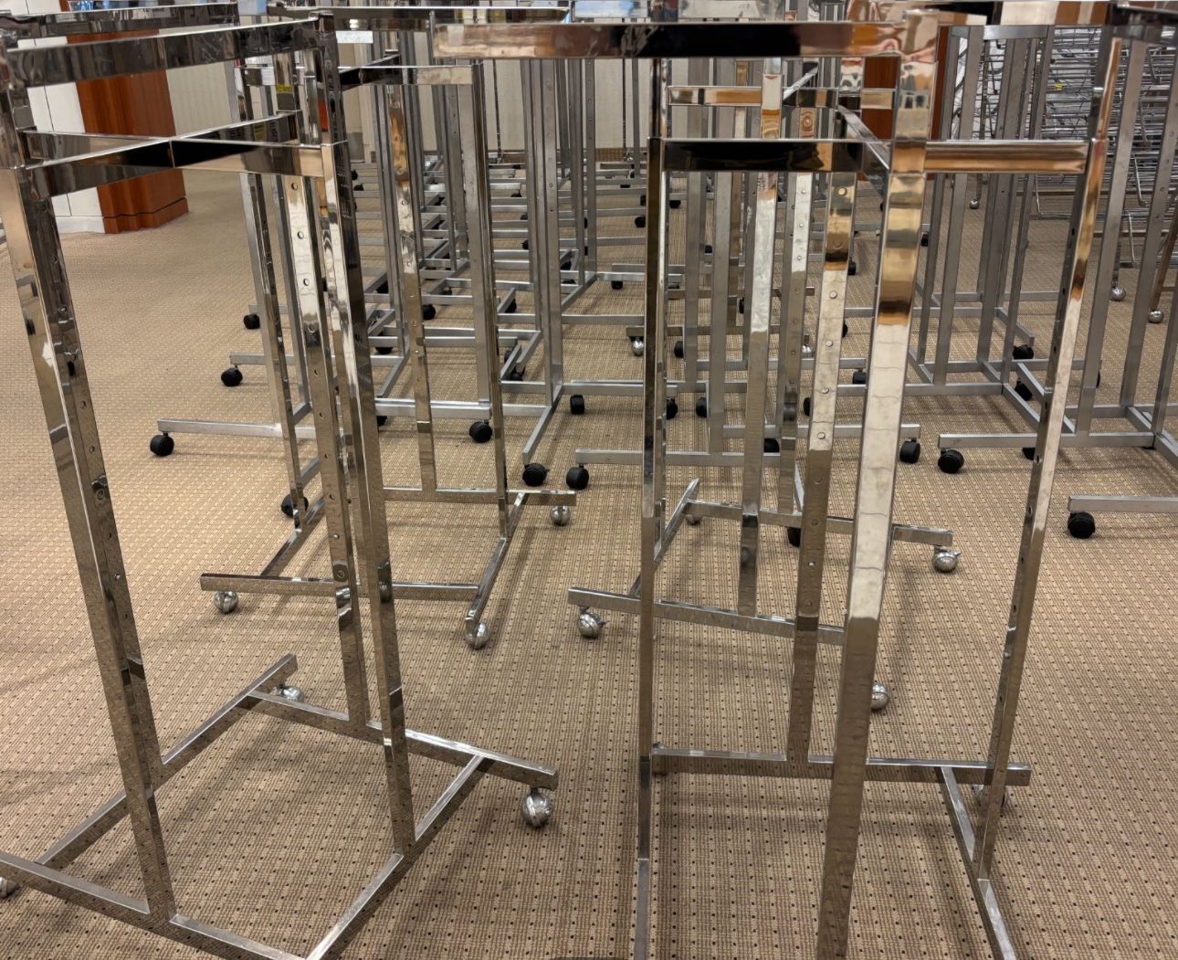 Rolling 4 Arm Clothing Racks $45.00 each
