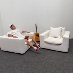 Castlery Dawson Swivel Armchairs (x2) Half Priced *Open Box Return* Excellent Condition - Can Delive