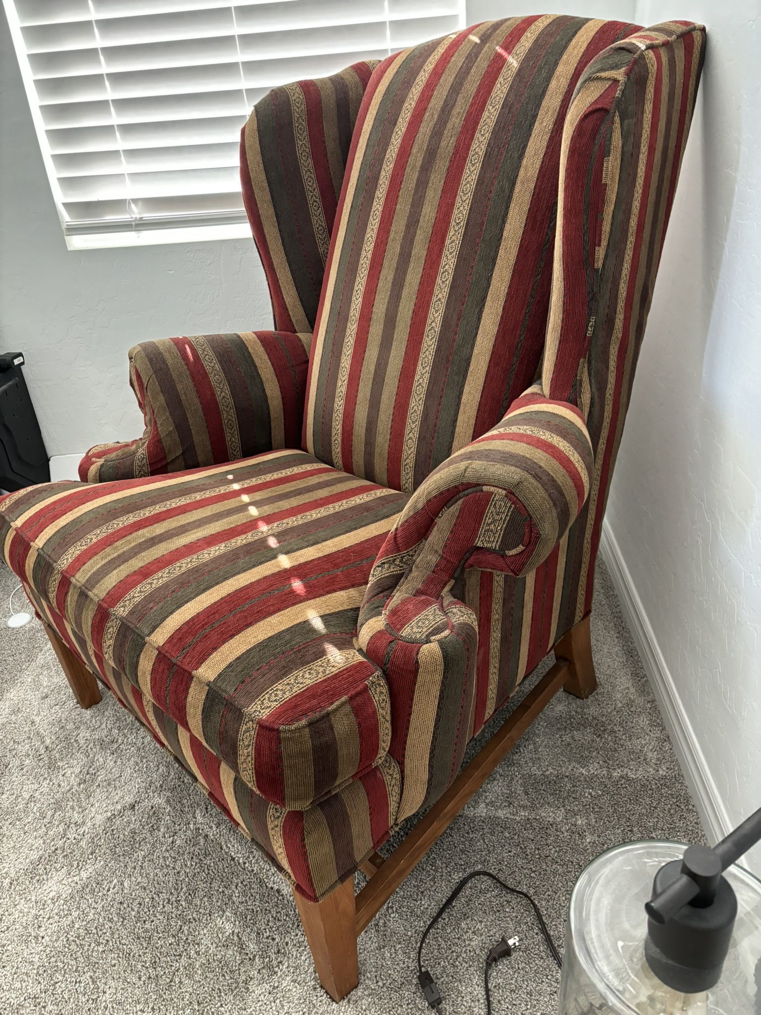 Broyhill Wingback Chair W/ Ottoman