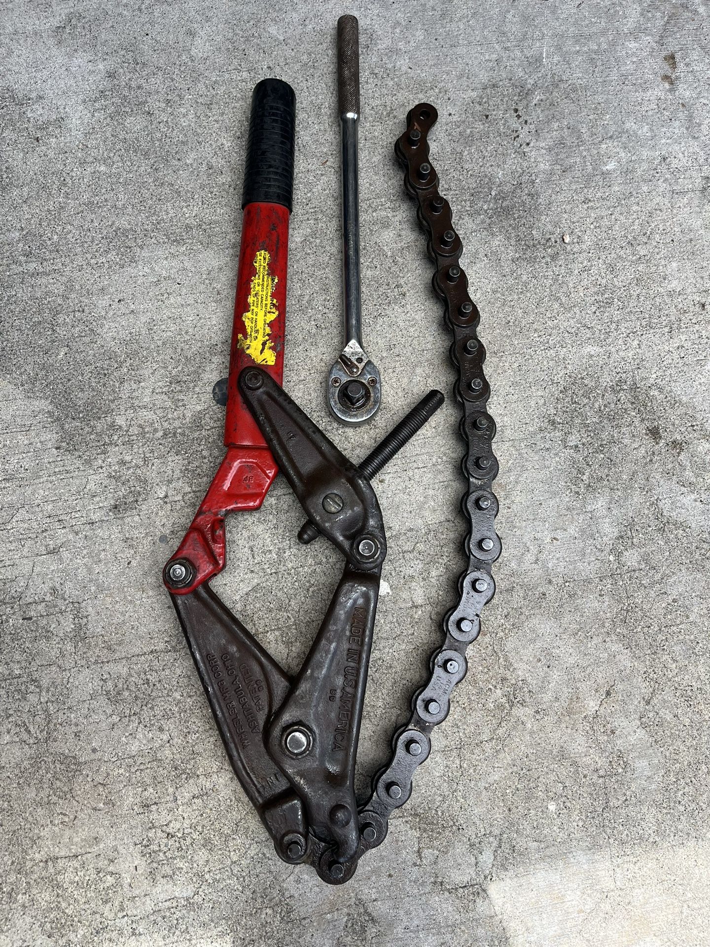Ratchet Cast Iron Pipe Cutter