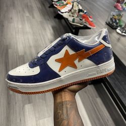 Bapesta Low “Leather Purple Orange”