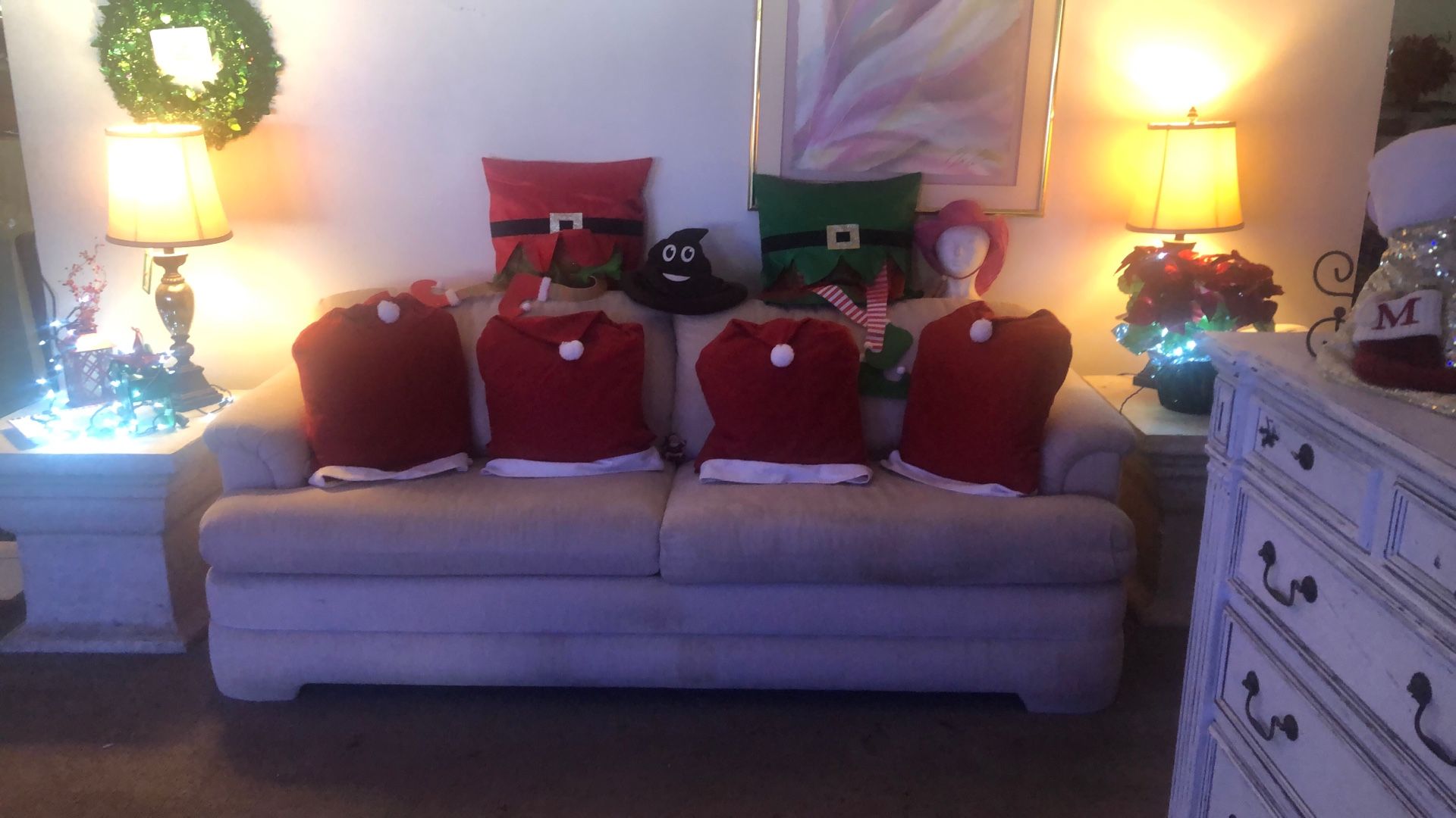 White Fabric Couch