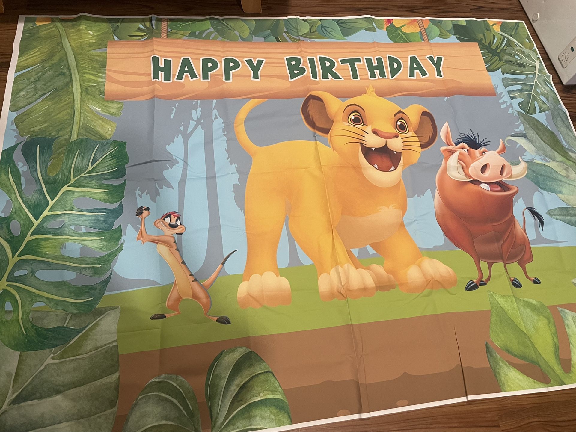 Lion King Happy Birthday Backdrop