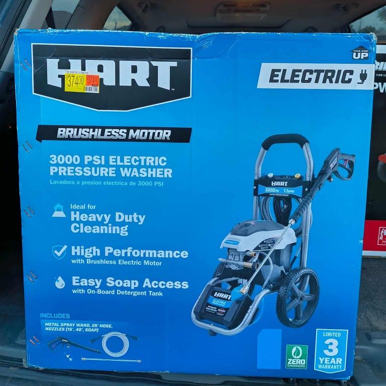 NEW Hart 3000 psi Electric pressure washer