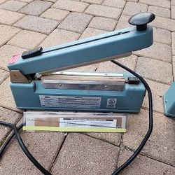 8 Inch Impulse Sealer With Partial Service Kit And Two 4 in by 1000 ft Poly Tubing