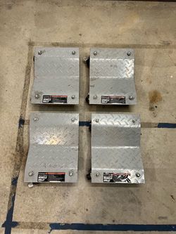 Set of 4 PITTSBURGH 1500 lb. Capacity Vehicle Dollies. Exactly as pictured. Selling as a set of 4 only.