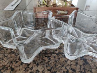 Set Of Two Star Glass Bowl