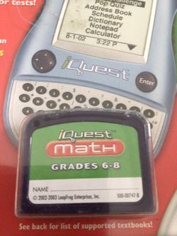 LeapFrog iQuest 2 In 1 Mega Cartridge 6th -8th Grade Math The