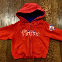 Majestic Philadelphia Phillies Red Full Zip Hoodie 12 Months