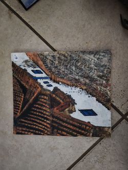 Hand painted clay Picture