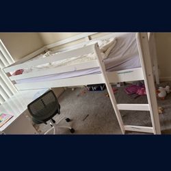 twin loft bed with desk 