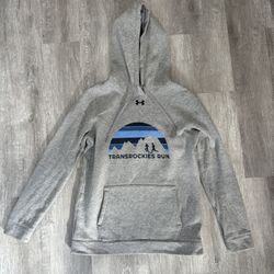 Under Armour UA TransRockies Run Gray Fleece Hoodie Women’s Size Medium