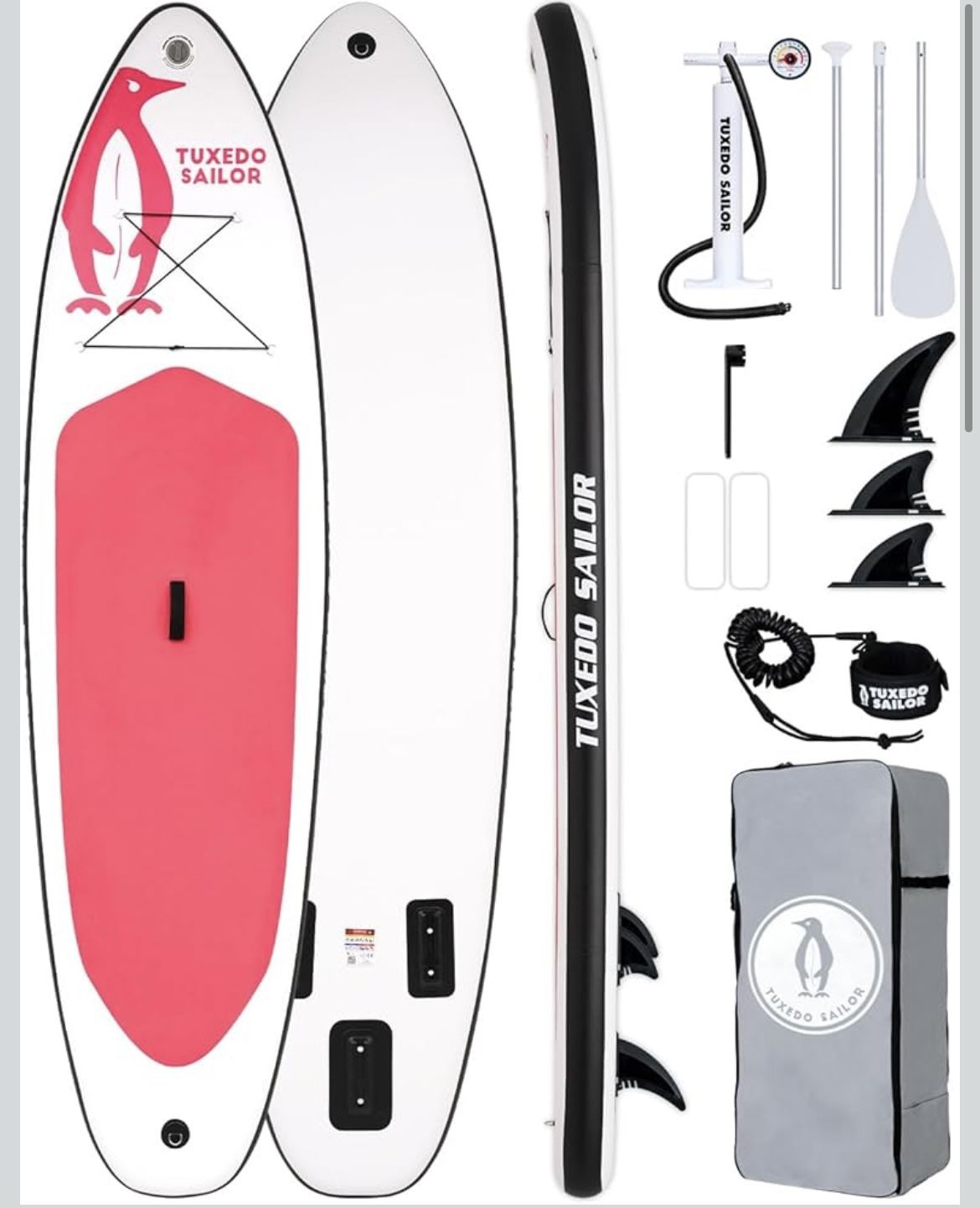 10'6"×33"×6" Inflatable Stand Up Paddle Board with Premium SUP Accessories