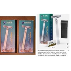 NEVER USED/SEALED.  Chrome Finish Unisex Safety Razor & Refills , Good Quality $5 Each