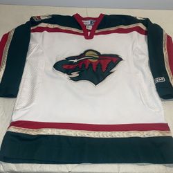 Ccm Minnesota Wild Jersey White Clean Mens Large Vintage 90s NHL Vtg Hockey