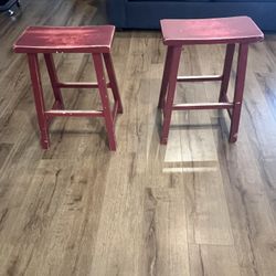 2 Red Stools 