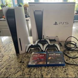 Sony PlayStation 5 Disc Edition PS5 New Working
Console, Controller, Headset