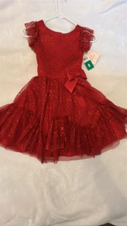 Size 7 red glitter dress party dress