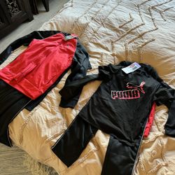 Puma set ( pants , jacket and tshirt ) Brand New With Tags $20 each set  / size 5-6 and size 10-12