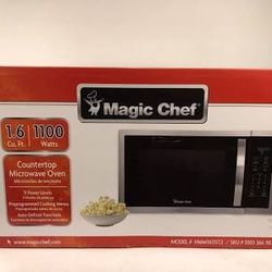 Magic Chef  1.6 Cu. Ft. Countertop Microwave Stainless Steel Gray HMM1611ST2