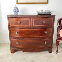 Bow Front Four Drawer Dresser