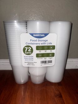 144pc (72 Set) Disposable Food Containers With Lids