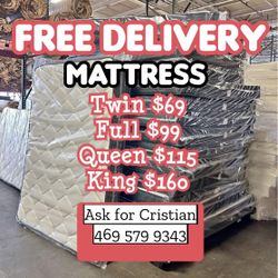 New Mattresses Twin mattress Full mattress Queen mattress King mattress Colchones nuevos Beds
