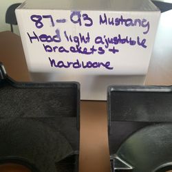 87-93 Mustang headlight adjustable brackets with hardware
