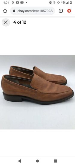 ROCKPORT GENUINE LEATHER SLIP-ON LIGHT BROWN SHOES MENS SIZE 10