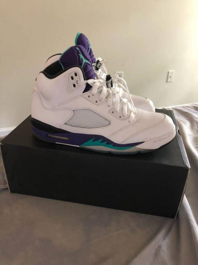 Size 12 Air Jordan 5 Grape