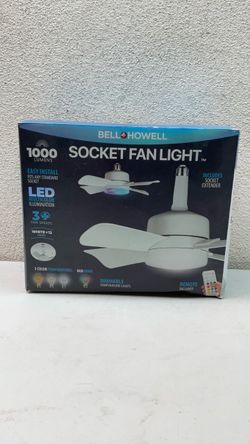 Bell+Howell Socket Fan Light with Remote