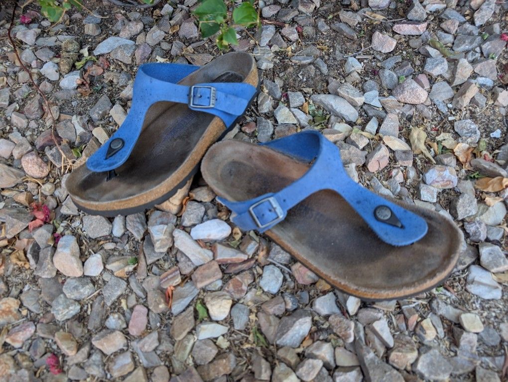 Birkenstock Gizeh Blue Sandals Size 39 (Women's 8–8.5) – Retired Colorway