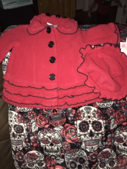 Baby girl pea coat with hat