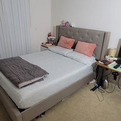 Queen Bed Frame + mattress