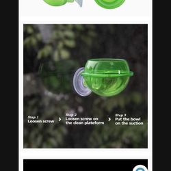 2 Brand New Suction Cup Arboreal Reptile/Gecko Feeding Bowls