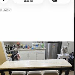 Marble Bar Table And Three Shares