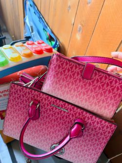 Michael Kors Pink Signature Satchel Bag