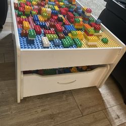 Legos And Lego Container. Includes 200 legos 