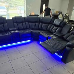 Sofas Seccional Reclinables ⭐️ Recliner Sectional Sofa (FINANCING AVAILABLE/NO CREDIT NEEDED/ 0 DOWN PAYMENT)
