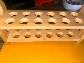 Bamboo Egg Holder Countertop Rack