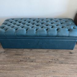Dark Green Ottoman Storage 