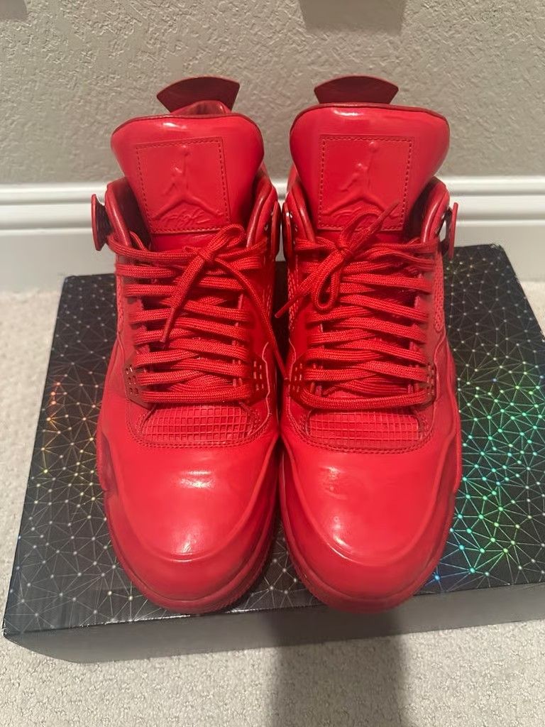Men's red sports shoes and sneakers