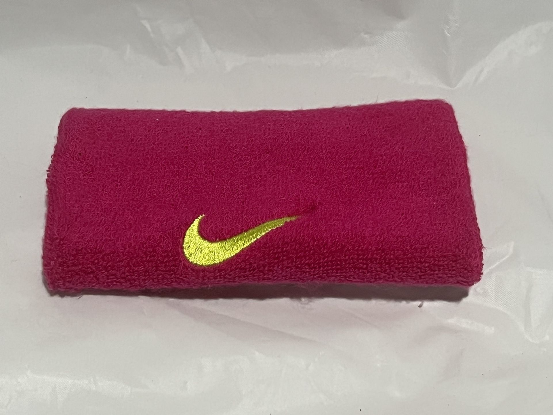 Nike Pink Neon Wristbands Wide Vintage Swoosh Basketball Air