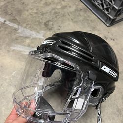 Nike Bauer hockey helmet with Bauer Concept 3 bubble shield