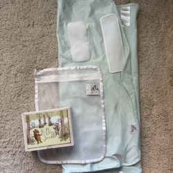 Ollie Swaddle One Size Sky Blue with Original Box and Laundry Bag